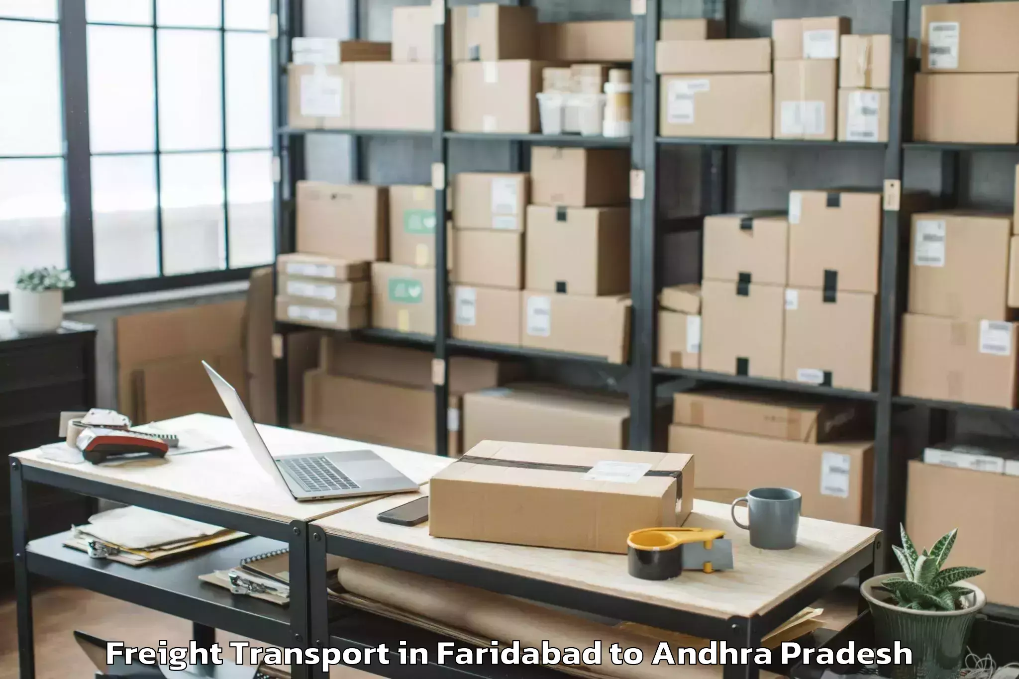 Book Your Faridabad to Cherukupalle Arumbaka Freight Transport Today